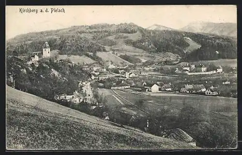 AK Kirchberg a. d. Pielach, Gesamtansicht vom Berghang aus