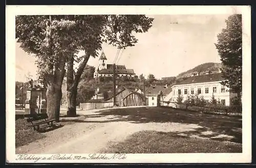 AK Kirchberg a. d. Pielach, Ortspartie mit Brücke