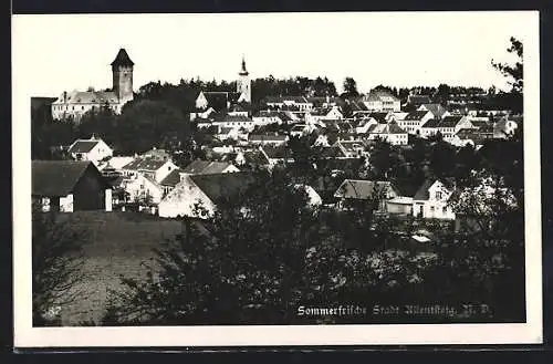 AK Allentsteig /N.-D., Ortsansicht mit Schloss und Kirche