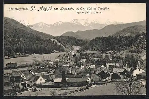 AK St. Aegyd /Neuwald, Totalansicht mit Hoher Göller