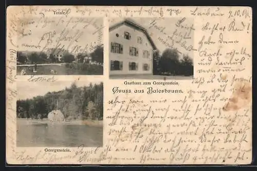 AK Baierbrunn, Gasthaus zum Georgenstein, Totalansicht