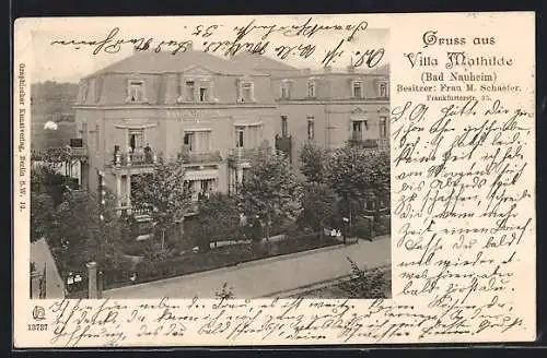 AK Bad Nauheim, Hotel Villa Mathilde Frau M. Schaefer, Frankfurterstrasse 35