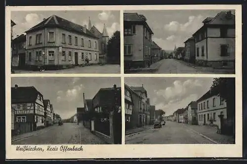 AK Weisskirchen /Kreis Offenbach, Gasthaus zum Bären, Strassenpartien