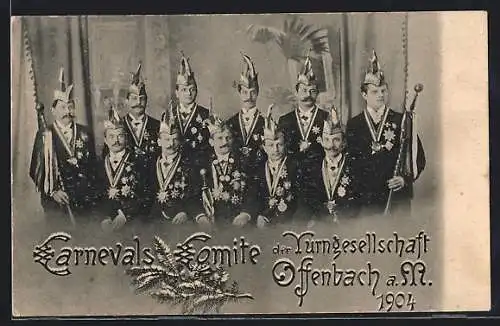AK Offenbach a. M., Carnevals-Comite der Turngesellschaft 1904, Fasching