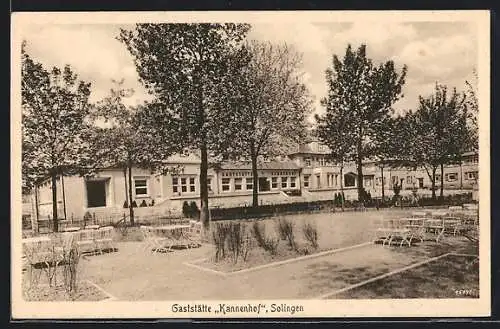 AK Solingen, Aussenbereich der Gaststätte Kannenhof