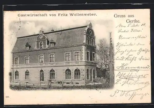 AK Gerthe, Gasthaus Fritz Wollenweber