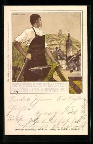 Lithographie Durlach, Gewerbe und Industrie Ausstellung, 1903