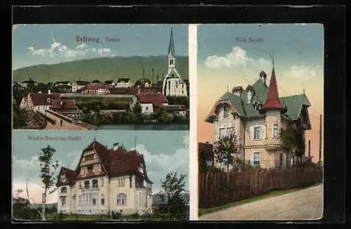 AK Zeltweg, Werks-Beamten-Hotel, Villa Sandri, Totalansicht