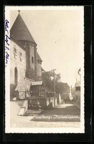 AK Hartberg, Michaeligasse mit Kirche