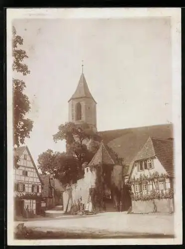 Fotografie unbekannter Fotograf, Ansicht Schorndorf, Strasse vor der Kirche