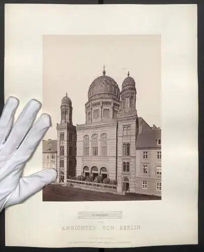 Fotografie Photographische Gesellschaft, Berlin, Ansicht Berlin, Blick auf die Synagoge in der Oranienstrasse, 1881