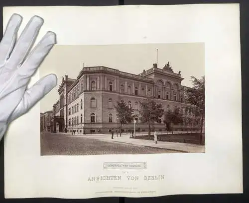 Fotografie Photographische Gesellschaft, Berlin, Ansicht Berlin, Generalstabs Gebäude in der Moltkestrasse, 1879
