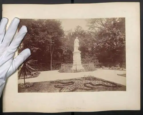 Fotografie Photographische Gesellschaft, Berlin, Ansicht Berlin, Denkmal Kaiser Friedrich Wilhelm II. im Tiergarten