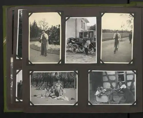 Fotoalbum mit 150 Fotografien, Giessen Studenten, Theater, Militär, Soldaten, Fussball, Wappen