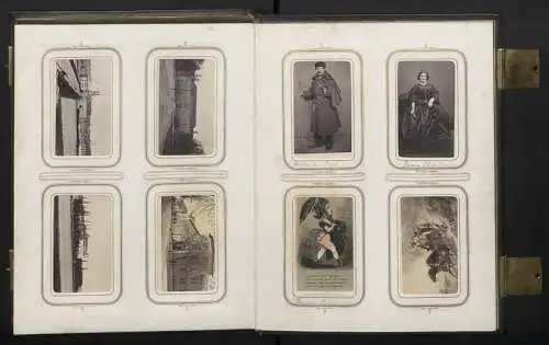 Fotoalbum mit 100 CDV-Fotografien Schwedt a. d. Oder, Militär-Reitschule 1863 /64, Offiziere, Kürassier, Kaserne, Uniform