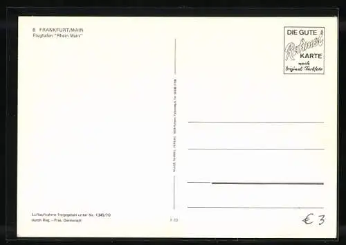 AK Frankfurt a. Main, Flughafen Rhein-Main mit abhebenden Flugzeug