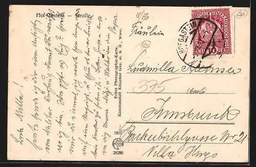 AK Bad Hofgastein, Partie auf einer unbefestigten Strasse