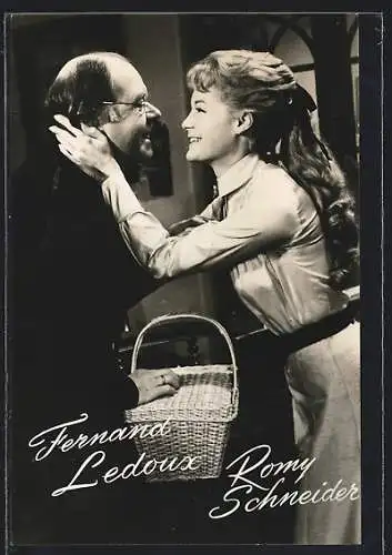 AK Schauspieler Romy Schneider und Fernand Ledoux im Film Liebelei