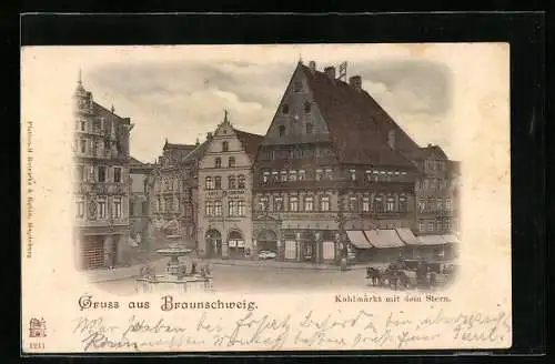 AK Braunschweig, Kohlmarkt mit dem Stern