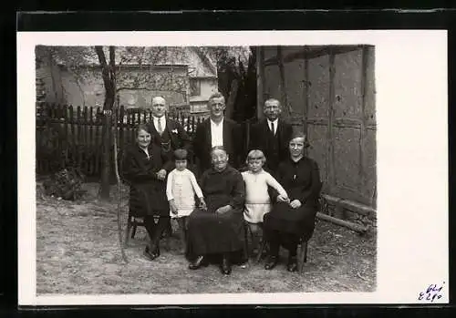 Foto-AK Steckenroth, Familie August Wagner