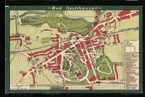 AK Bad Oeynhausen, Strassenkarte
