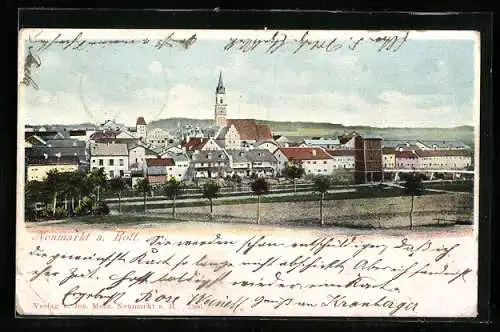 AK Neumarkt / Rott, Ortsansicht mit Kirche