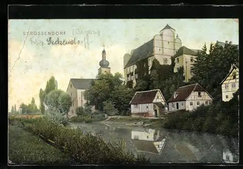 AK Strössendorf, Teilansicht des Ortes