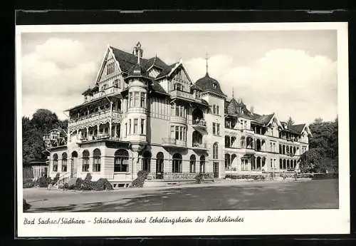 AK Bad Sachsa /Südharz, Schützenhaus und Erholungsheim des Reichsbundes