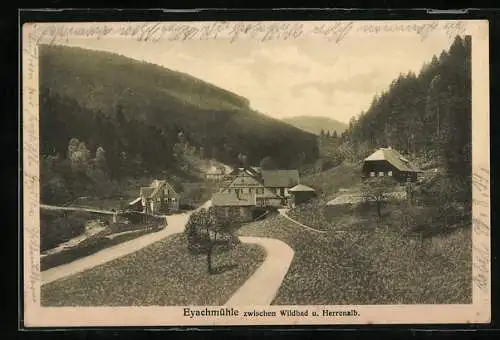 AK Dobel / Enz, Wirtschaft Eyachmühle zwischen Wildbad u. Herrenalb