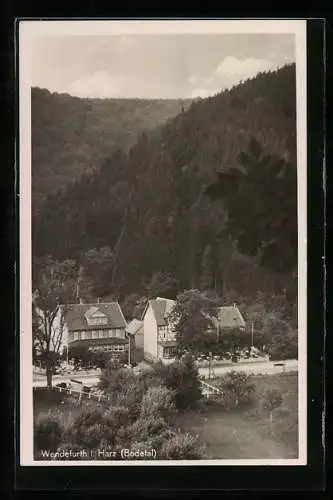 AK Wendefurth i. Harz, Ortsansicht aus der Vogelschau