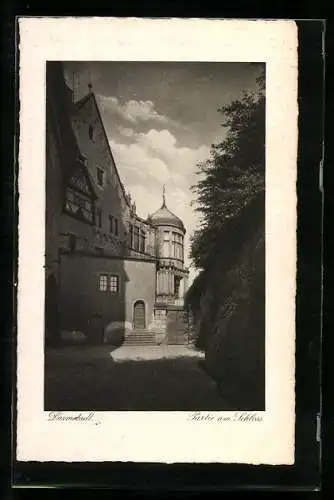 AK Darmstadt, Partie am Schloss