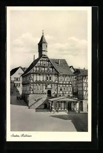AK Sontra, Rathaus und Fachwerkhäuser