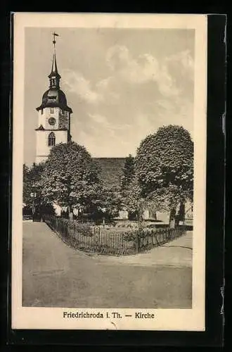 AK Friedrichroda i. Th., Kirche mit Park