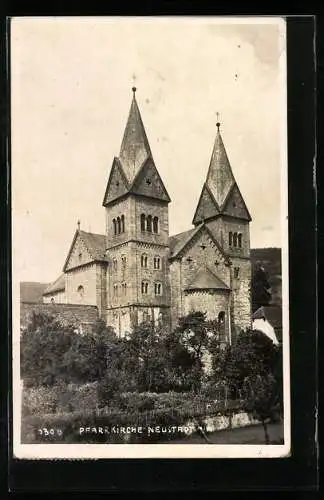 AK Neustadt a. M., Blick auf die Pfarrkirche