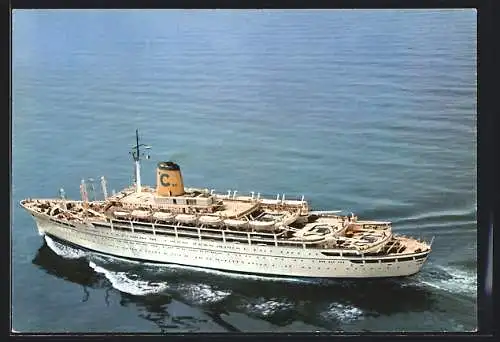 AK Passagierschiff Federico C. aus der Vogelschau