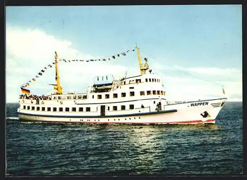 AK Passagierschiff MS Wappen der Seetouristik Travemünde