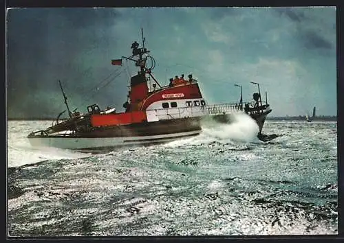 AK Seenotkreuzer Theodor Heuss auf See