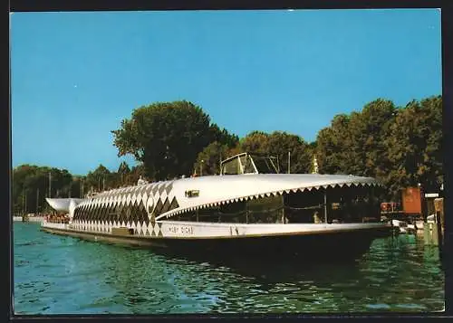 AK Binnenschiff MS Mobby Dick am Anleger