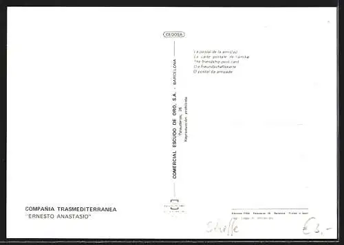 AK Passagierschiff Ernesto Anastasio, Compania Trasmediterranea