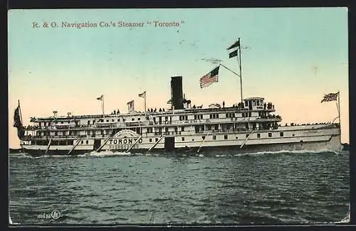 AK R. and O. Navigation Co.`s Steamer Toronto