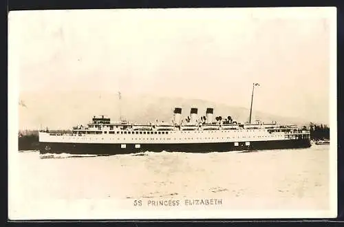 AK Passagierschiff SS Princess Elizabeth in Fahrt