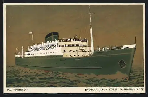 AK Passagierschiff MV Munster, Liverpool-Dublin Express Passenger Service