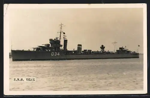 AK Kriegsschiff HMS Velox D34