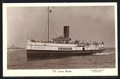 AK Passagierschiff P.S. Lorna Doone auf See