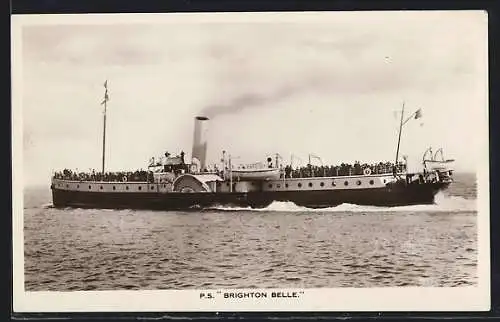 AK Passagierschiff PS Brighton Belle in voller Fahrt