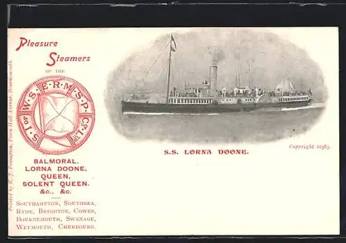 AK Passagierschiff SS Lorna Doone