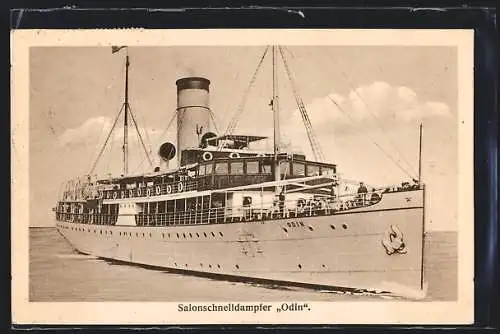 AK Salonschnelldampfer Odin in Fahrt