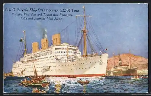 AK P. & O. Electric Ship Strathnaver, India and Australia Mail Service