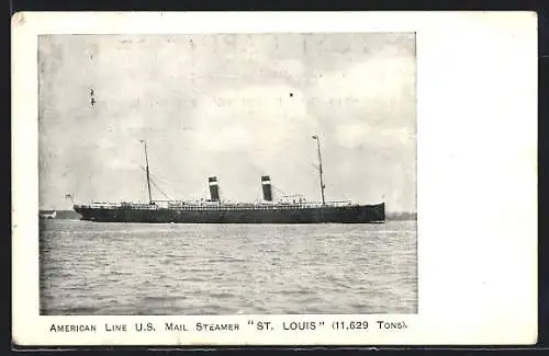 AK American Line US Mail Steamer St. Louis