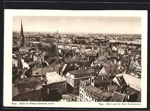 AK Riga, Blick vom St. Petri Kirchenturm